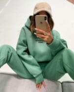 Women's green Hoodie & Jogger Pants Outfit